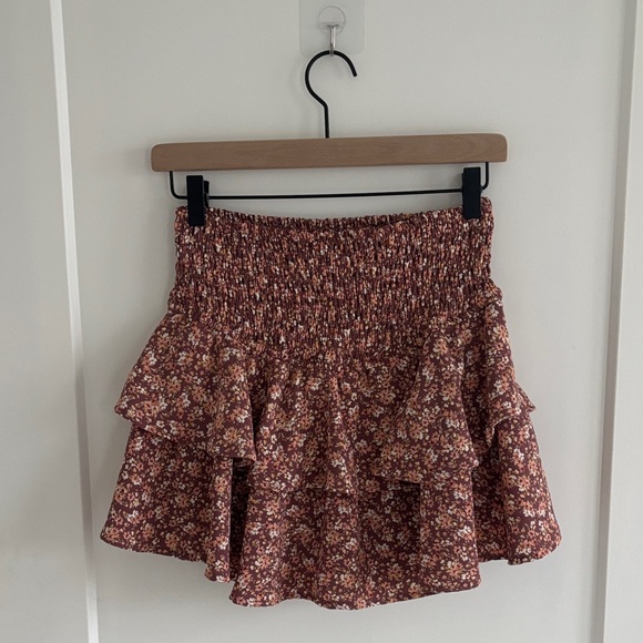 Floral Ruffle Skirt/Skort - Dark Pink Altar’d State - Picture 3 of 3